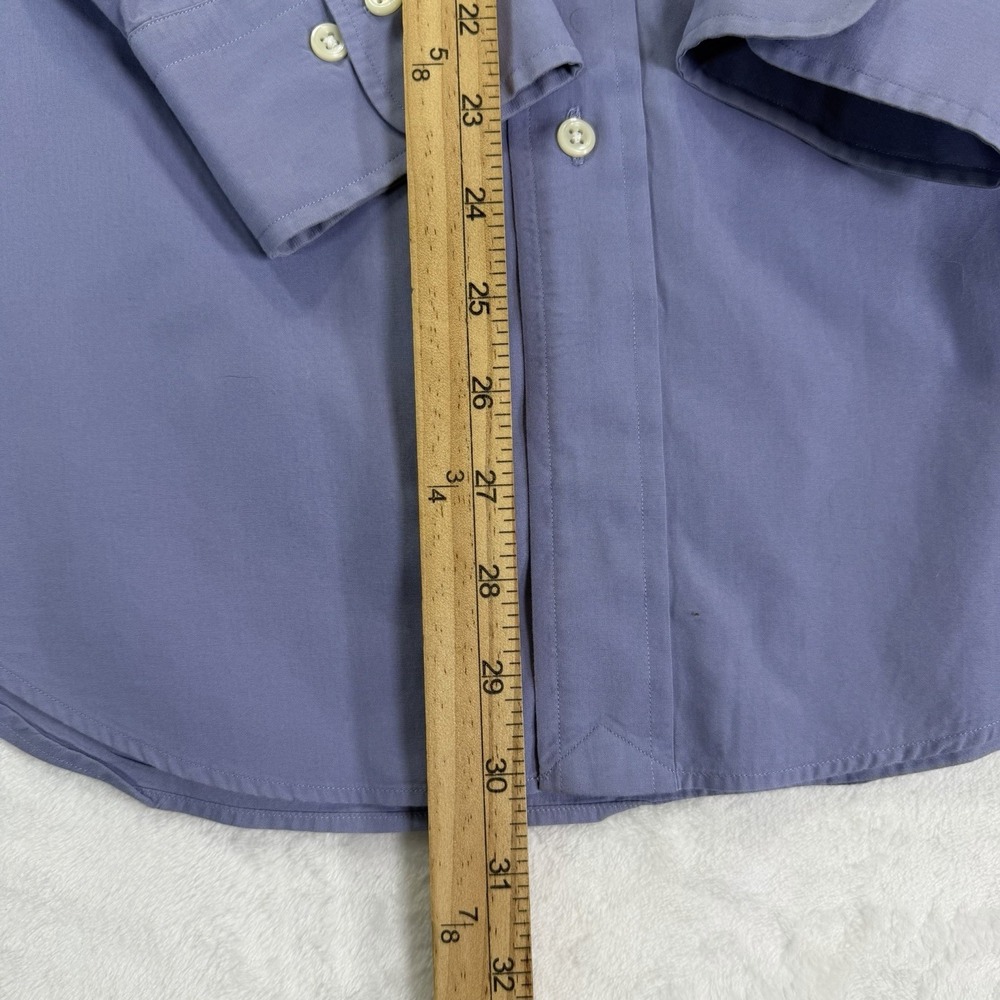 VTG 90's Polo Ralph Lauren Andrew 15 Blue/Lavender Shirt 100% Cotton Preppy - Picture 5 of 8